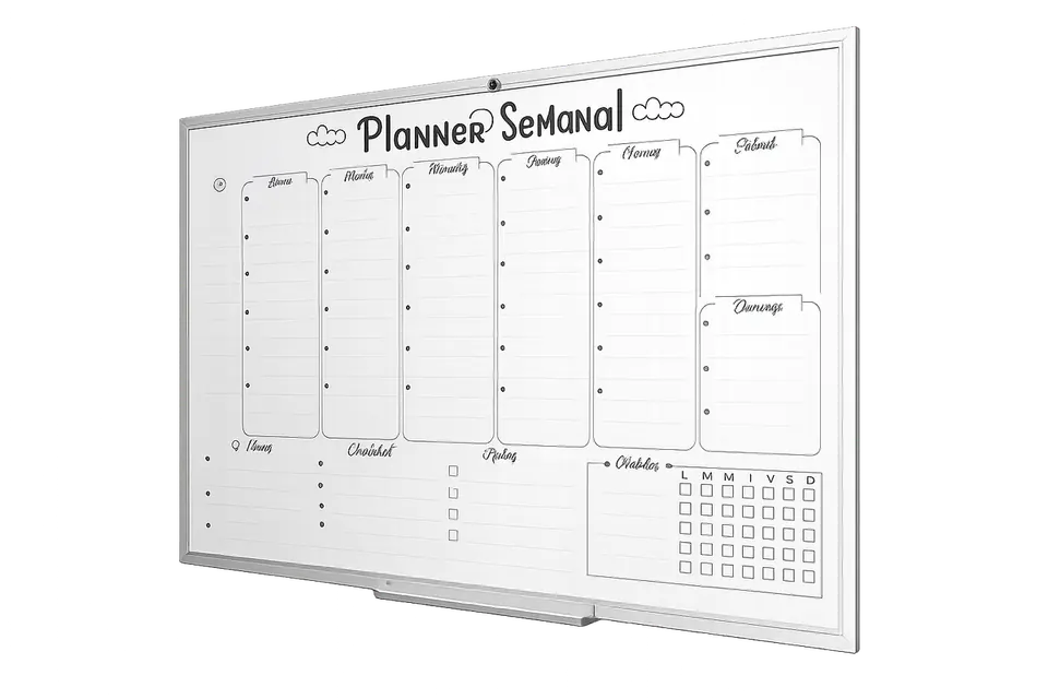 Pizarra semanal y pizarra mensual