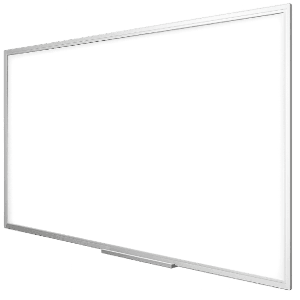Pizarra acrilica blanca con marco de aluminio