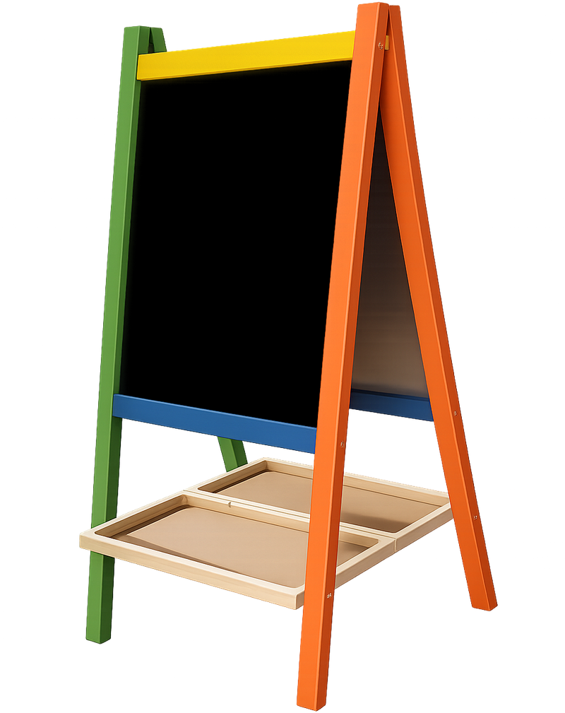 pizarra caballete blanca y tiza magnetica