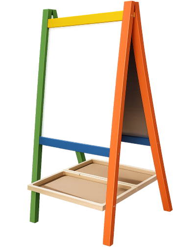 pizarron blanco con caballete doble cara