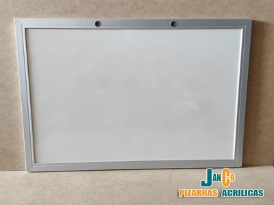 Pizarra Acrílica blanca de 60x40 cm con marco de Aluminio | pizarra blanca