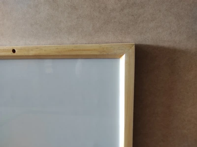 Pizarra de 60x40 acrílica con marco de madera | pizarra blanca con marco de madera