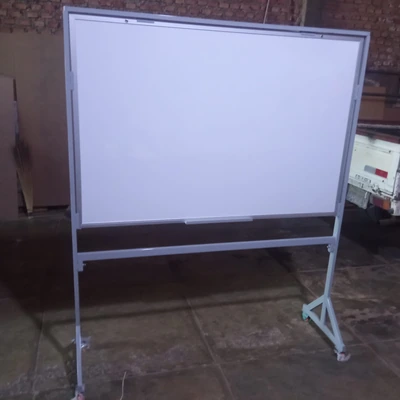 pizarra portatil blanca con ruedas 200x120