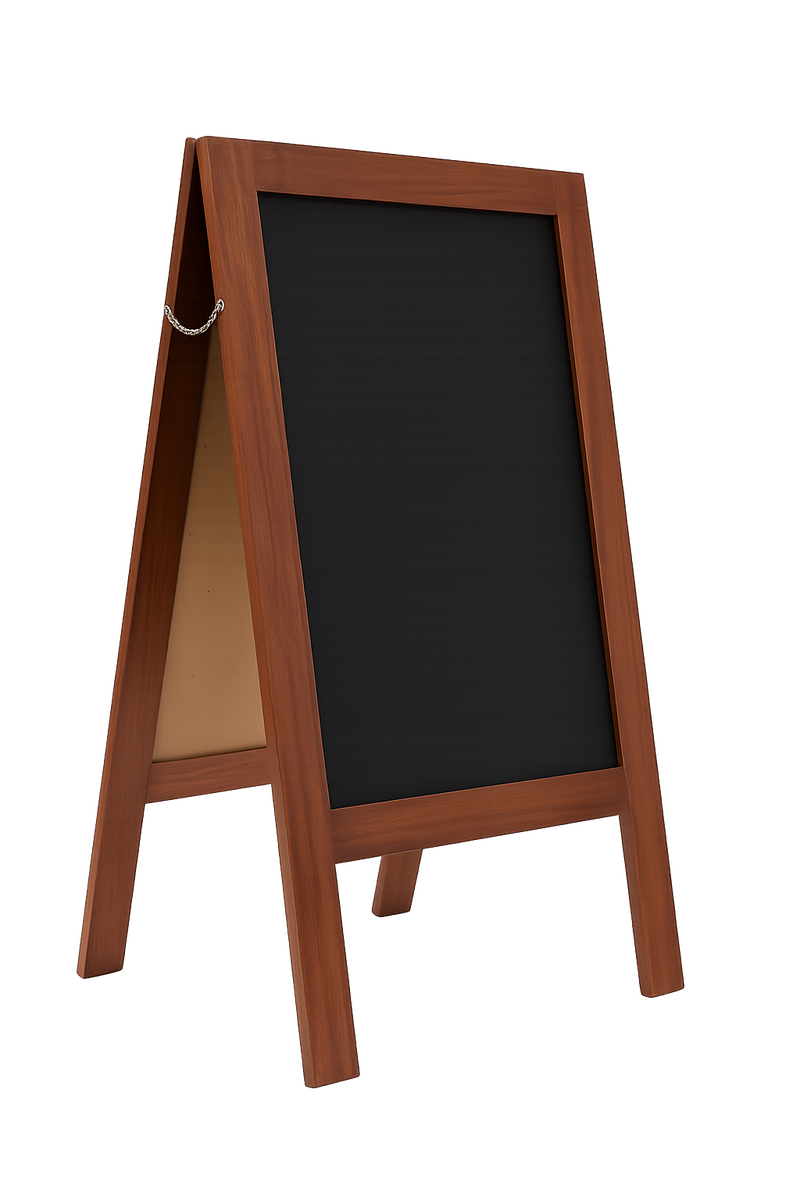 pizarra negra para tiza 60x40 con marco de madera